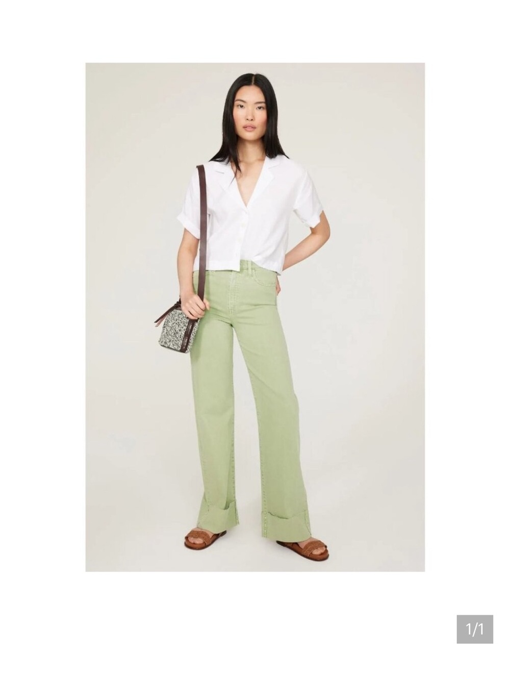 Joe's Jeans Light Gray Straight Leg Distressed Hem